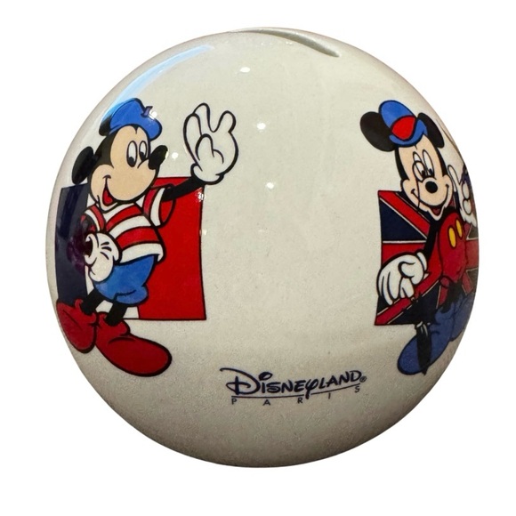 Disney Other - Disneyland Paris Mickey Mouse Ceramic Coin Bank